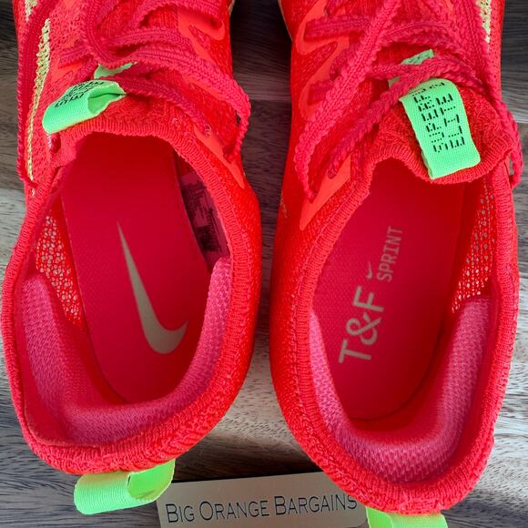 Nike Zoom Superfly Elite 2 Men\'s 6.5 Crimson Lime Track Spikes FZ9662-600 NEW